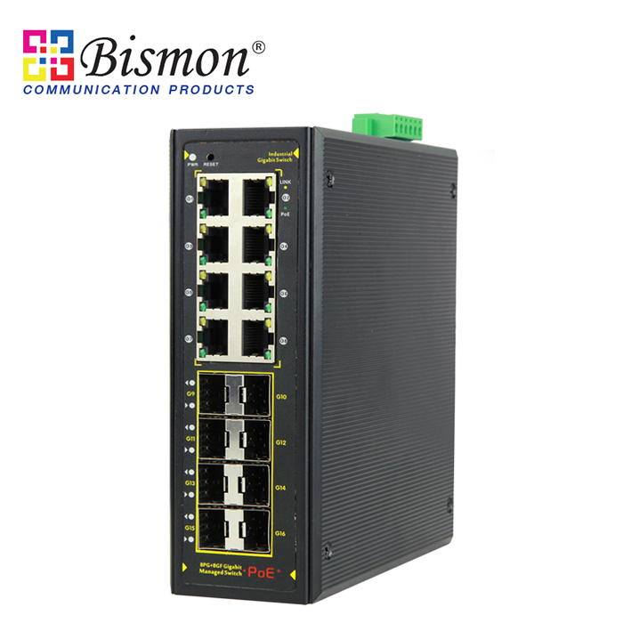 8-ports-10-100-1000M-PoE-8-SFP-slot-Gigabit-Uplink-Managed-Industrial-Switch